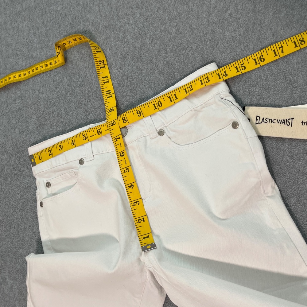 Tribal Womens White Ankle Jeans size 0 Skinny Preppy Minimalist Capsule - Picture 3 of 8